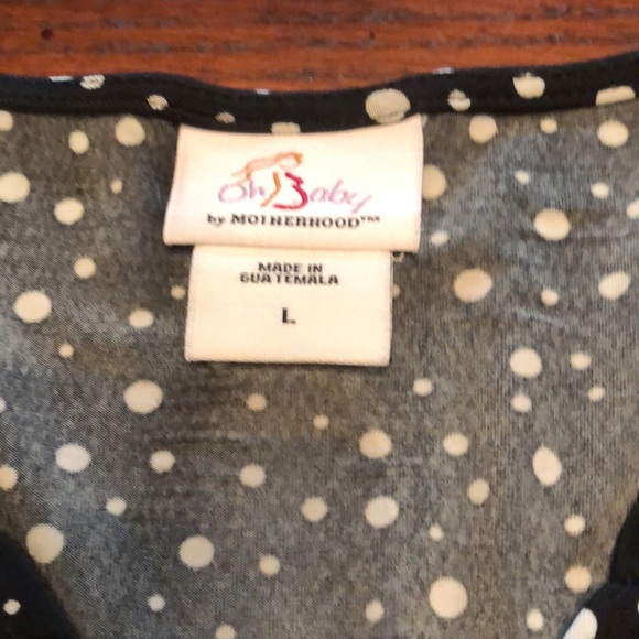 Maternity Polka Dot Blouse Size Large - Picture 5 of 9